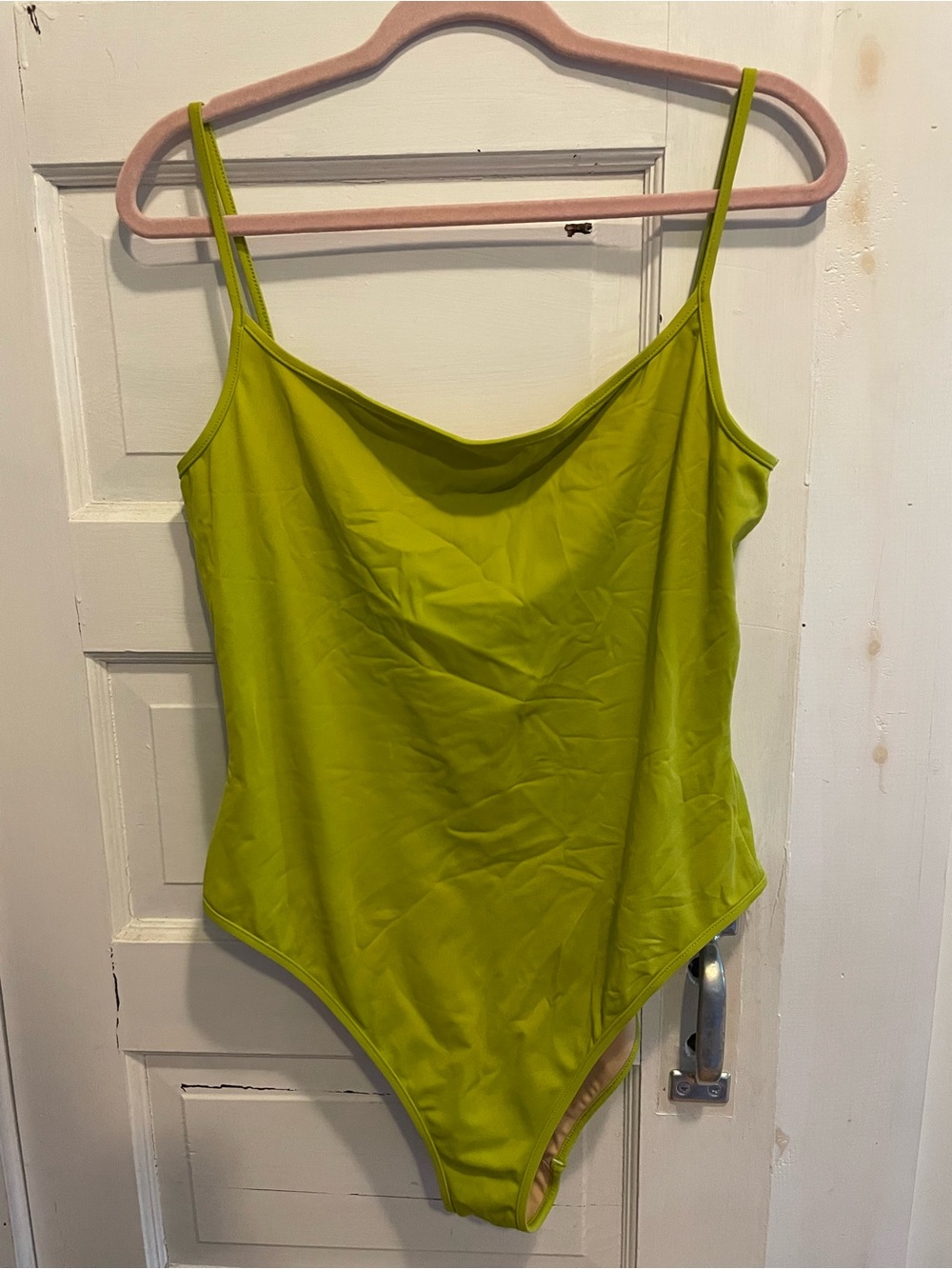 NU SWIM NOODLE SUIT
Chartreuse Green One Piece Swimsuit — XXL